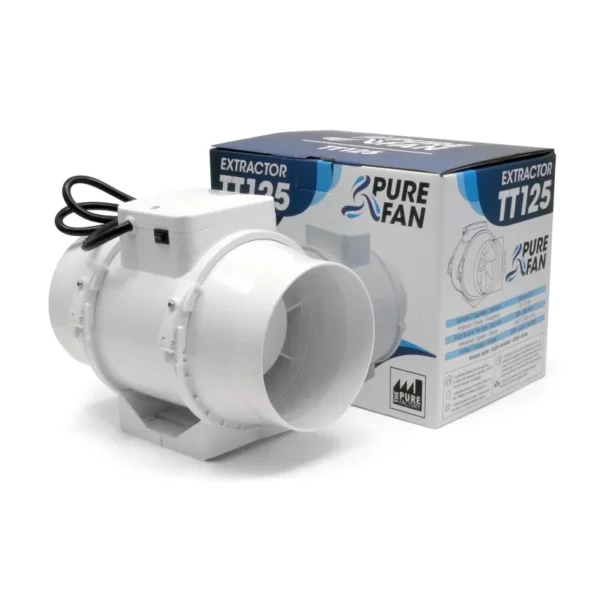 EXTRACTOR PURE FAN TT - 125 (5"), 23/37 W, 1.950 / 2.455 t/min, 220 / 280 m3/h